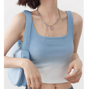 women's gradient strappy tank top, view 10 - MRSLM