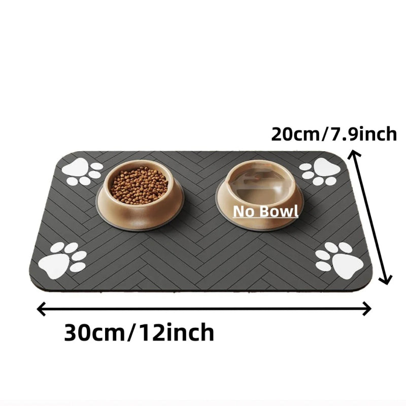 absorbent pet feeding mat with waterproof rubber backing, view 4 - MRSLM