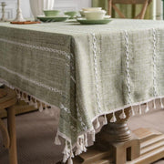 green hollowed out american style tablecloth - MRSLM
