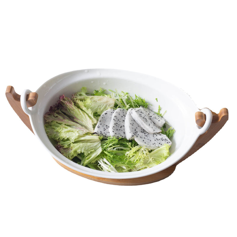 porcelain fruit dessert bowl with handles, view 2 - MRSLM