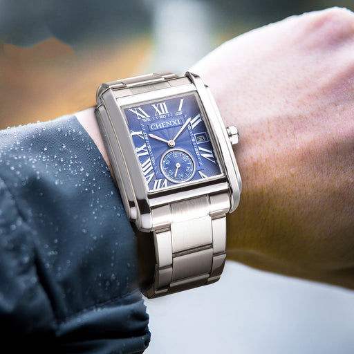 men's square quartz strap watch - MRSLM