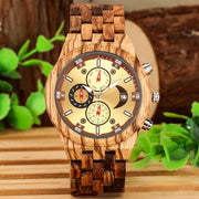 full wood band quartz watch, view 8 - MRSLM