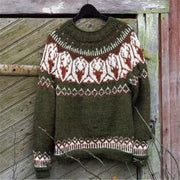 women's round neck loose pullover sweater, view 18 - MRSLM
