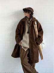 retro brown lapel coat, view 5 - MRSLM