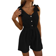 Women's solid color one-piece shorts, view 3 - MRSLM