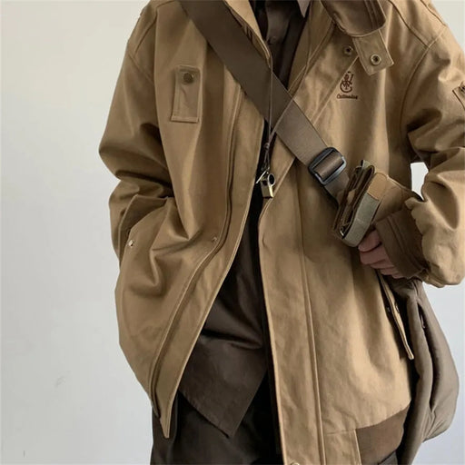 retro embroidery workwear jacket - MRSLM