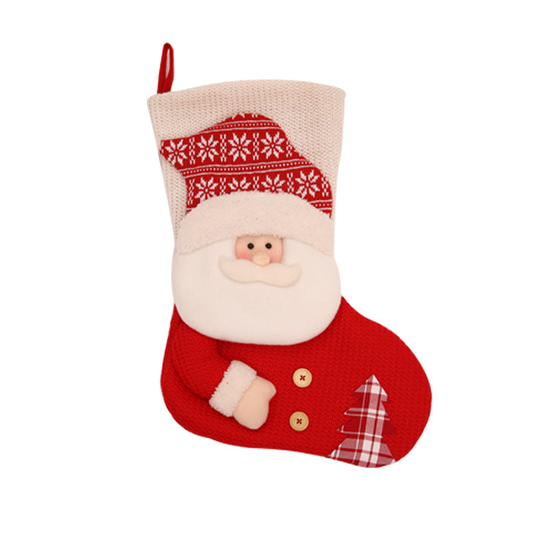 Large knitted Christmas stocking, view 2 - MRSLM