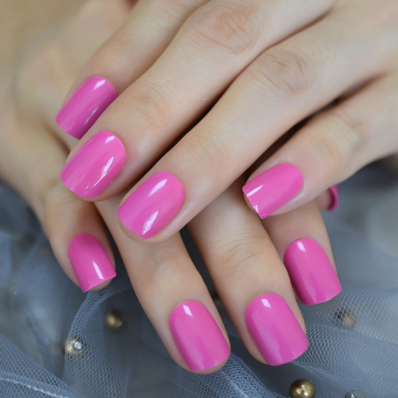 short neon violet press-on fake nails, view 5 - MRSLM