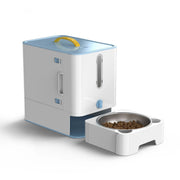 waterproof pet food storage and double bowl feeder, view 2 - MRSLM