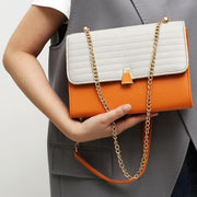 color block quilted shoulder bag, view 7 - MRSLM