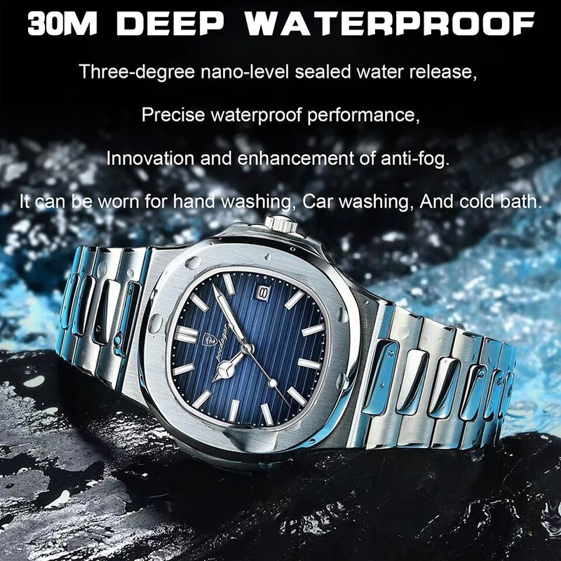 square quartz men's watch, view 9 - MRSLM