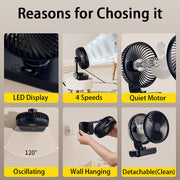 portable rechargeable usb desk fan, view 5 - MRSLM