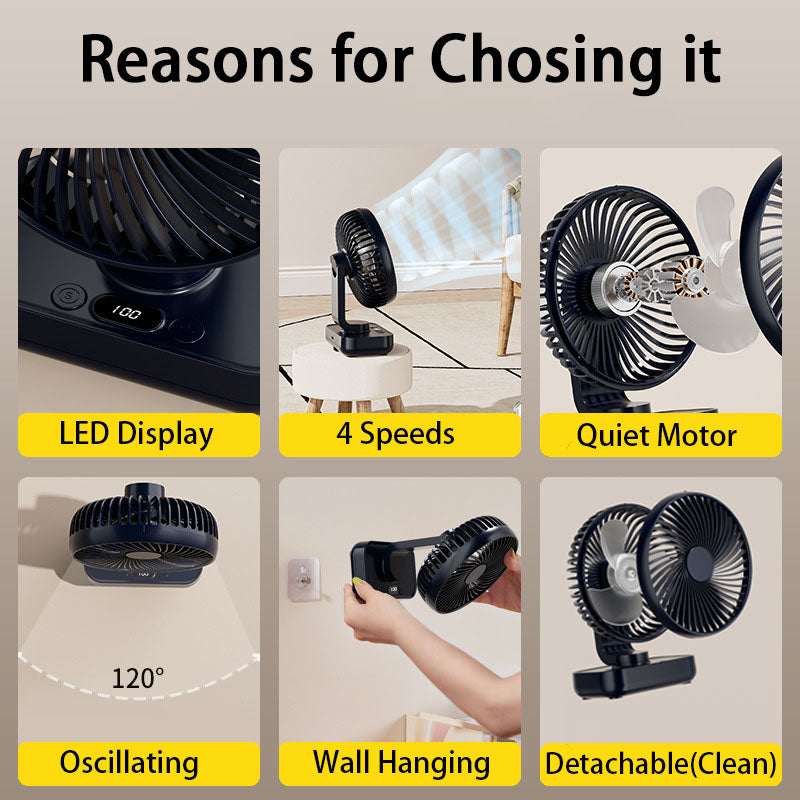 portable rechargeable usb desk fan, view 5 - MRSLM