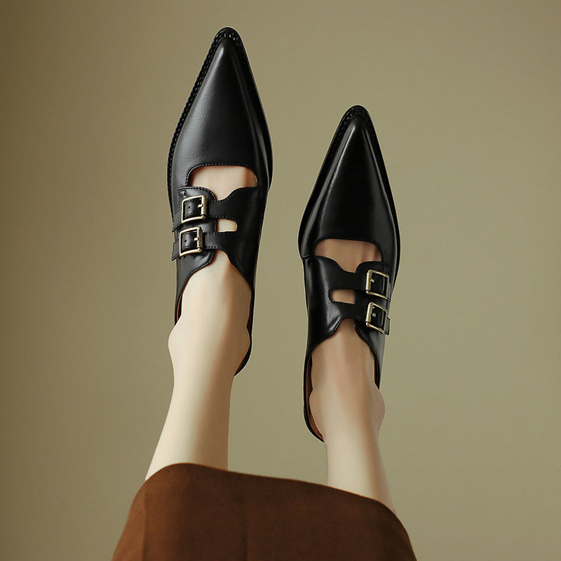 leather slingback mules, view 26 - MRSLM