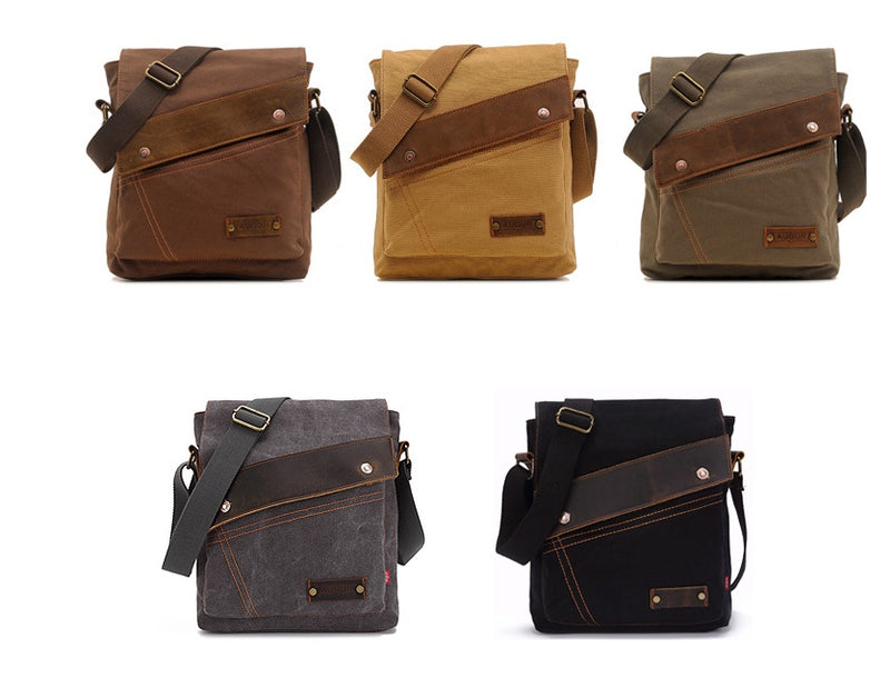 retro canvas vertical crossbody bag - MRSLM