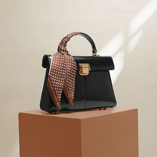 leather crossbody bag with scarf - MRSLM