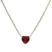 silver zircon love heart necklace, view 2 - MRSLM