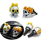 resin skull car air freshener, view 6 - MRSLM