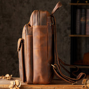 crazy horse leather backpack, view 9 - MRSLM