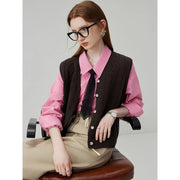 v-neck knitted vest, view 8 - MRSLM
