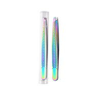 rainbow stainless steel eyebrow tweezers, view 2 - MRSLM