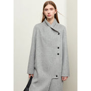 women's long wool coat, view 4 - MRSLM