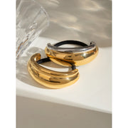 gold plated crescent hair tie, view 4 - MRSLM