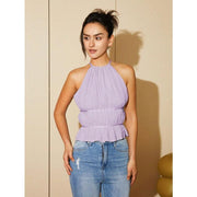 ruffle hem halter top, view 8 - MRSLM