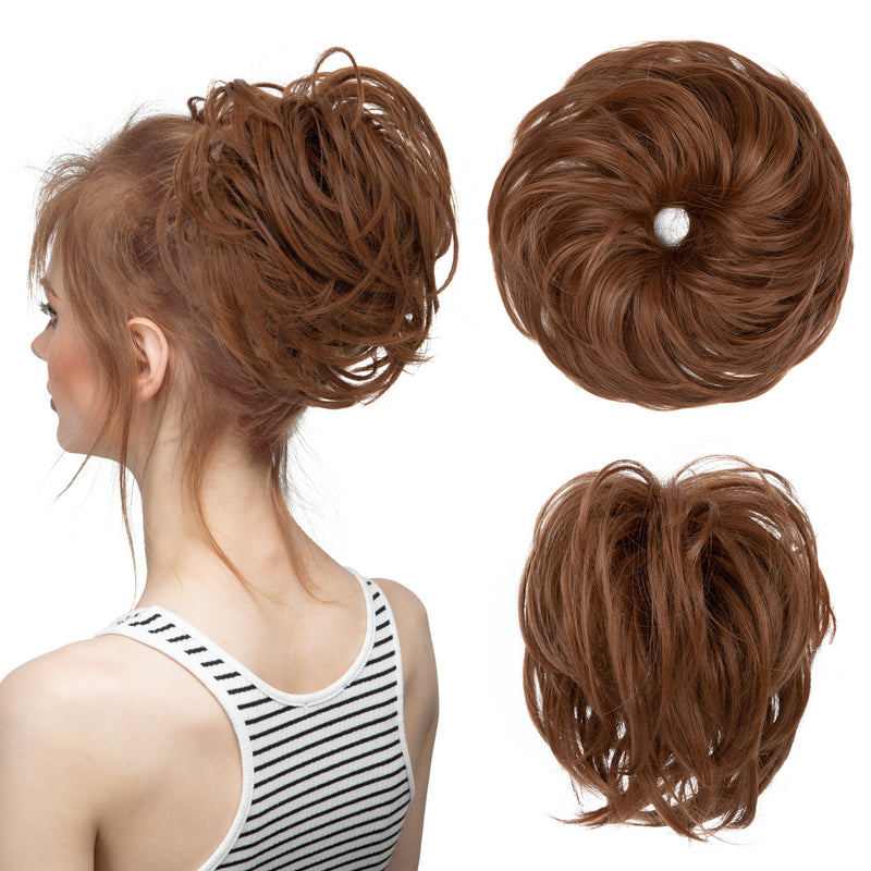 fluffy curly hair bun chignon, view 21 - MRSLM