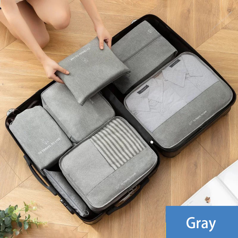 7-piece travel bag organizer set, view 3 - MRSLM