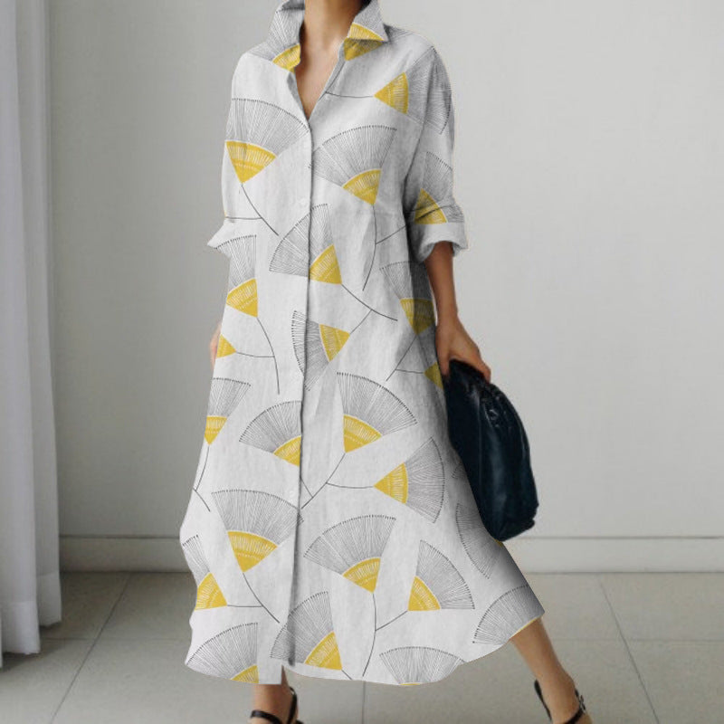 women's loose printed dress, view 4 - MRSLM