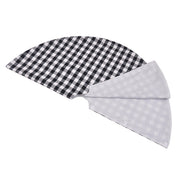 black and white plaid christmas tree skirt, view 4 - MRSLM