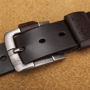 men's cowhide pin buckle belt, view 5 - MRSLM