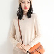women's half turtleneck thin knit sweater, view 3 - MRSLM