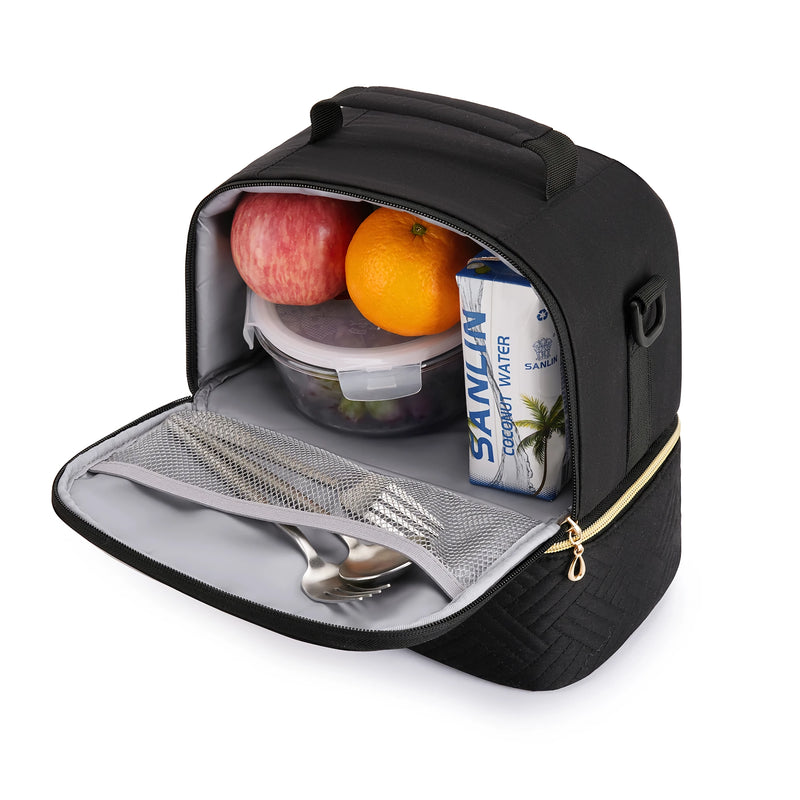 double-decker insulated lunch bag, view 6 - MRSLM