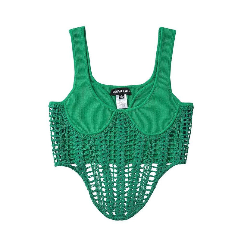 women's solid color knit camisole, view 5 - MRSLM