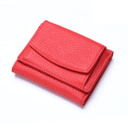 leather mini short wallet for women, view 6 - MRSLM