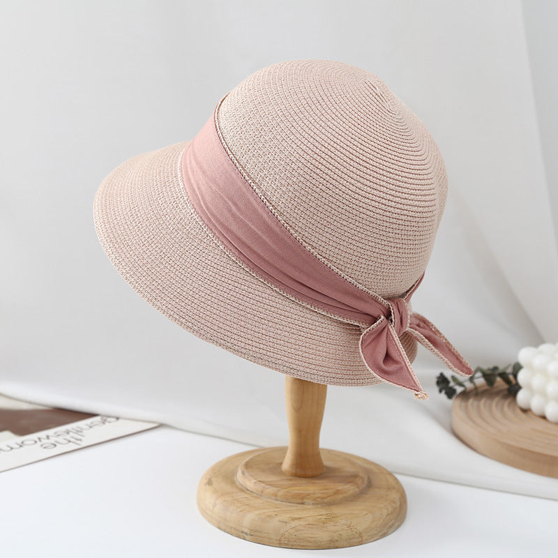 ribbon bow bucket sun hat for women, view 8 - MRSLM