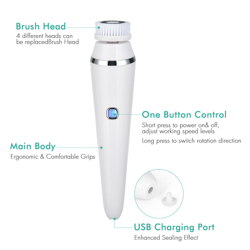 4-in-1 electric facial brush, view 7 - MRSLM