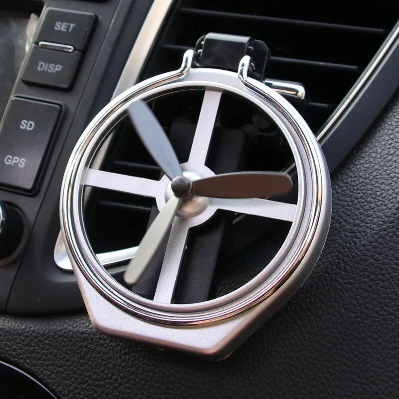 folding car beverage holder with fan, view 5 - MRSLM