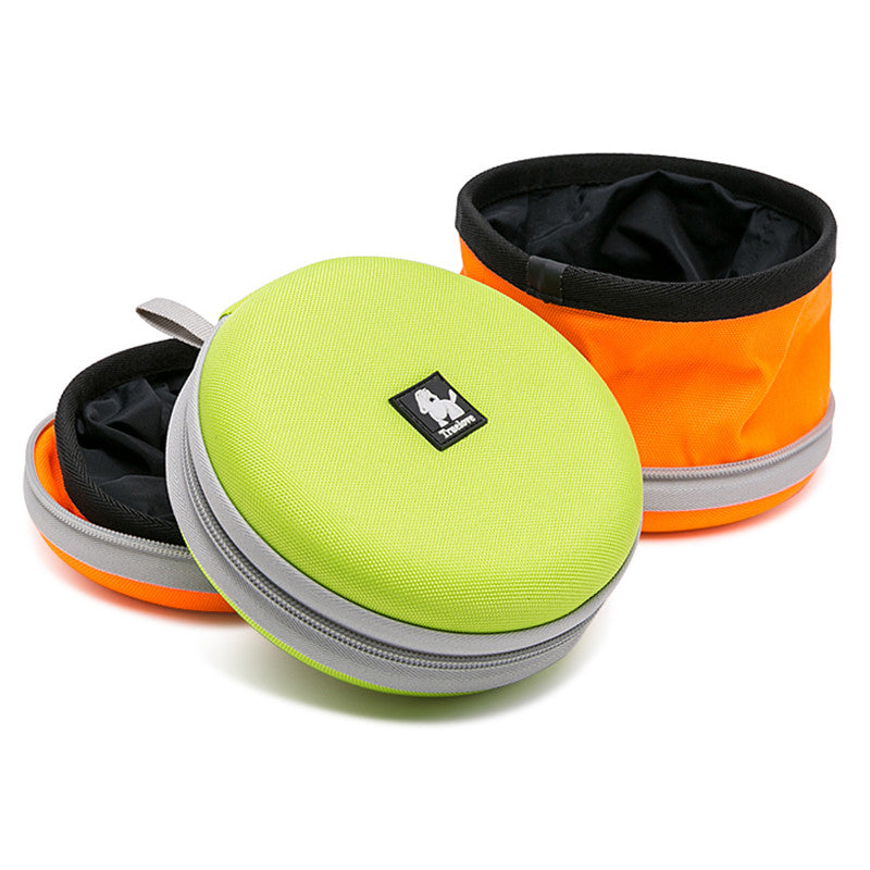 collapsible double dog bowl, view 7 - MRSLM
