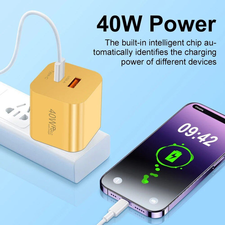 40W Quick Charge PD 4.0 USB-C Wall Adapter