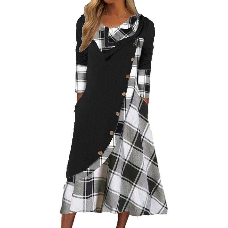 women's plaid dress, view 8 - MRSLM