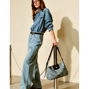 leather tote crossbody bag, view 9 - MRSLM