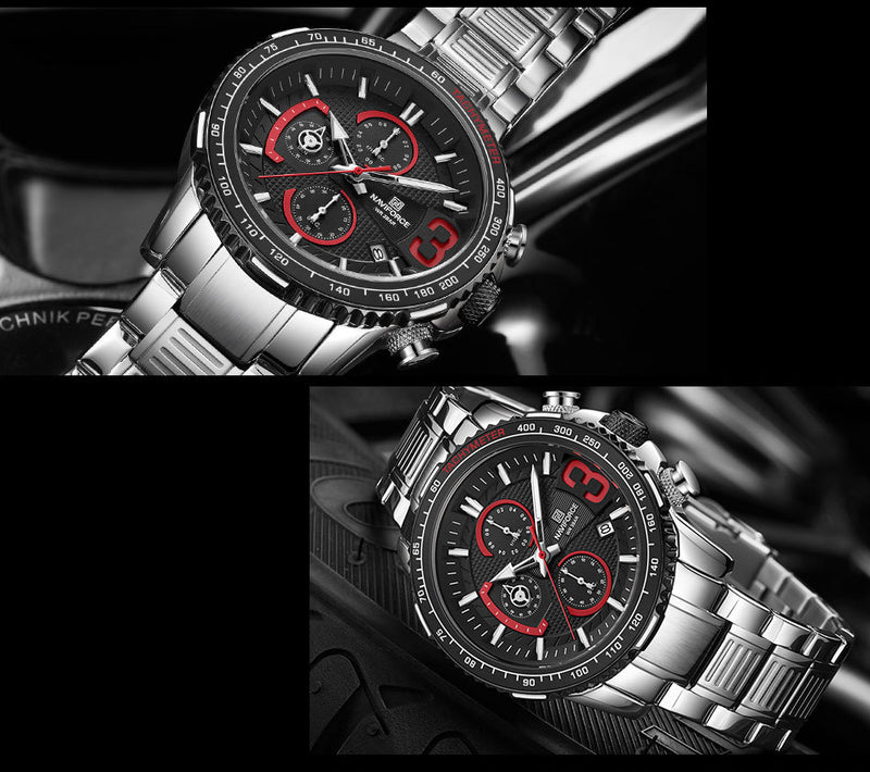 large dial waterproof luminous watch, view 2 - MRSLM