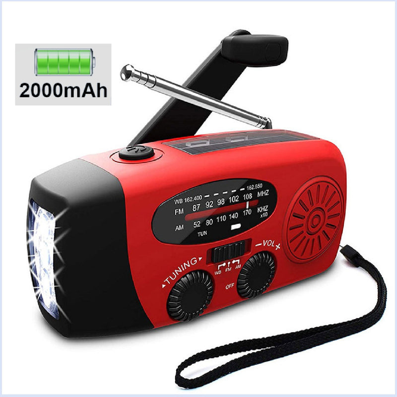 solar hand crank LED lantern, view 2 - MRSLM