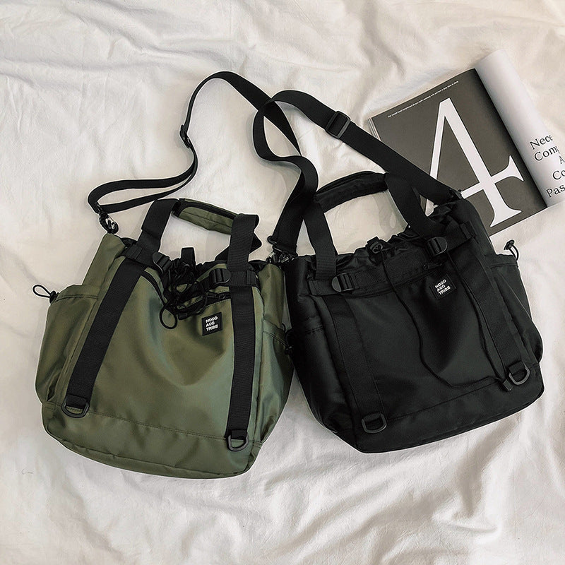 canvas cargo shoulder bag, view 3 - MRSLM