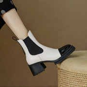 genuine leather retro ankle boots, view 7 - MRSLM