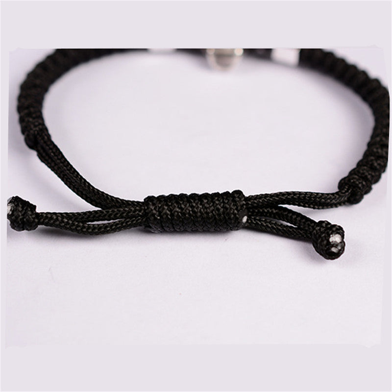 skull 999 silver handwoven bracelet, view 7 - MRSLM