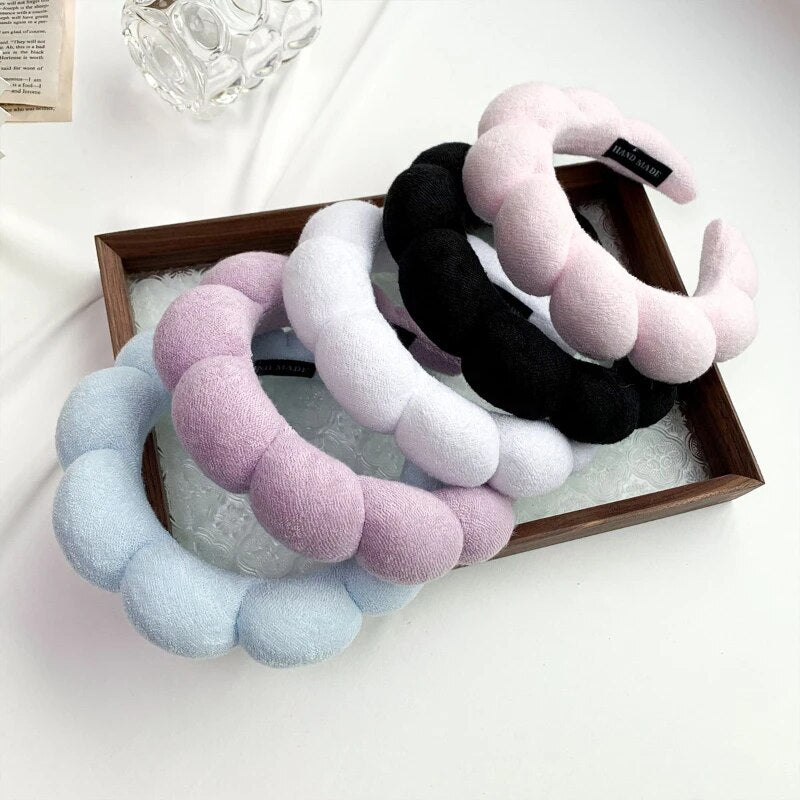 fluffy sponge headband for women, view 13 - MRSLM